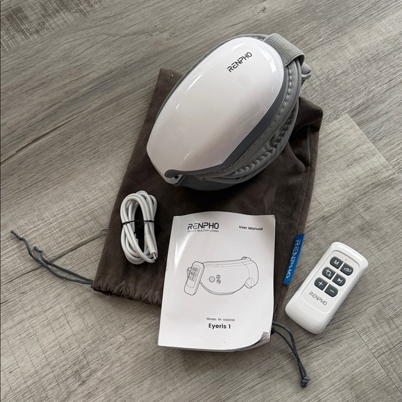 RENPHO Eyeris 1 Eye Massager heat compression Bluetooth with Remote - Picture 3 of 11